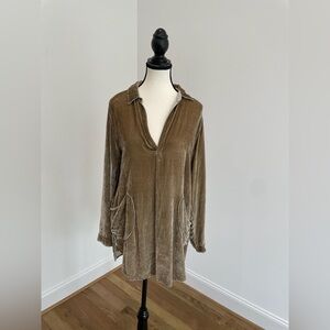 🤎 CP Shades Velvet Taupe Tunic — Size Small 🤎